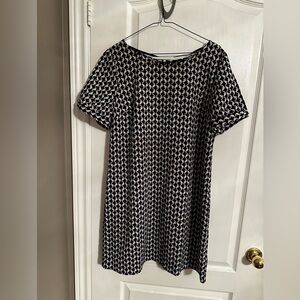 Jacob navy dress with dolphin print, Large